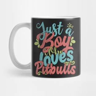 Just A Boy Who Loves Pitbulls dog Gift product Mug